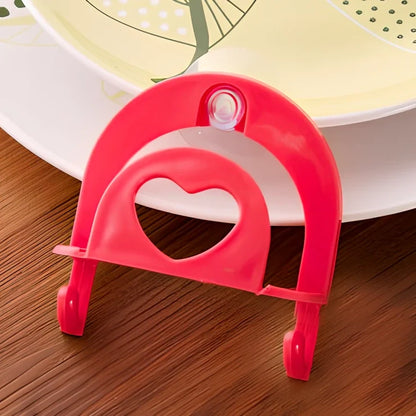 Plastic hook sponge storage rack with suction cups in pink, blue, green, white colours