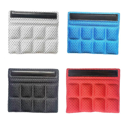 Cycling helmet liner with velcro chin pad in blue, black, red and grey colour options
