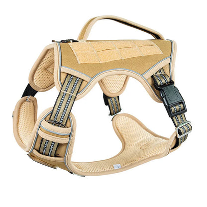 Tactical dog chest strap harness for search and rescue working dogs in Oxford cloth with adjustable sizing