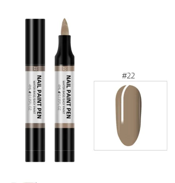 24 colour water-based nail polish painting pens for 3D nail art and flower designs