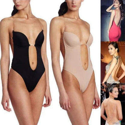 Backless shapewear bra designed to provide a smooth, flattering silhouette under summer dresses