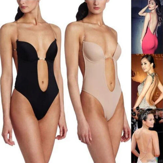 Backless shapewear bra designed to provide a smooth, flattering silhouette under summer dresses