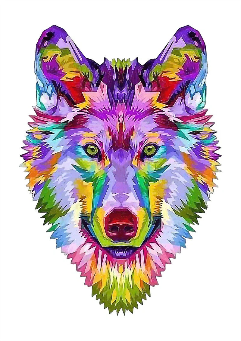 Colourful animal-shaped wooden jigsaw puzzles for children
