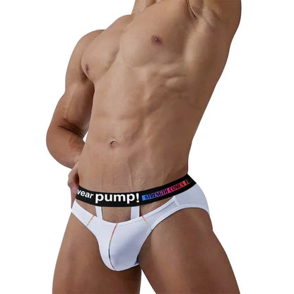 Men's solid colour low waist briefs in black and white modal fabric