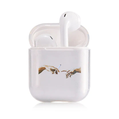 Transparent plastic protective case for Apple AirPods and AirPods Pro headphones