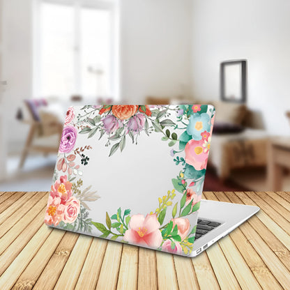Plastic laptop protective shell with floral pattern for MacBook Air 11 inch and MacBook Pro 12 inch retina.