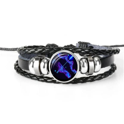 Zodiac Constellation Bracelet in Braided Design for Men, Women, and Kids