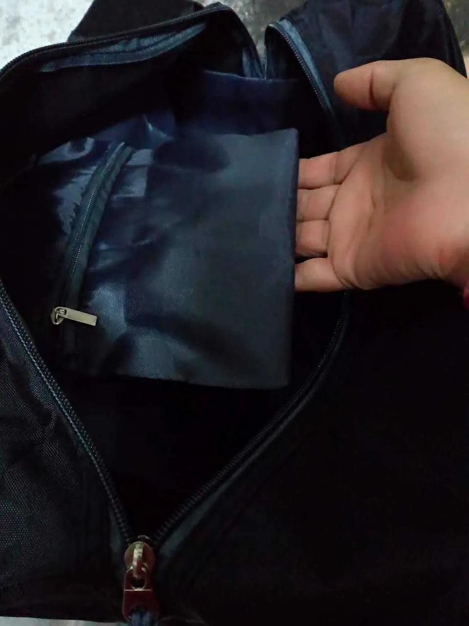 Nylon yoga gym bag with shoulder strap shown in available colours and sizes