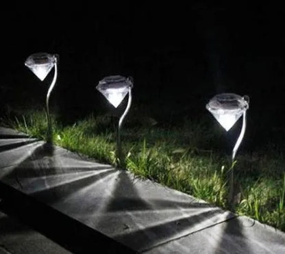 Solar-powered garden spotlight with adjustable angle and IP55 waterproof rating for outdoor lighting