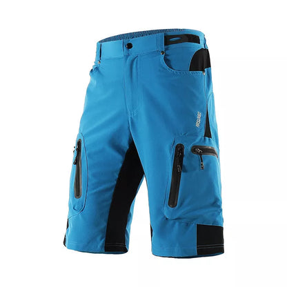 Men's MTB Cycling Shorts in navy blue with five-point design for off-road biking