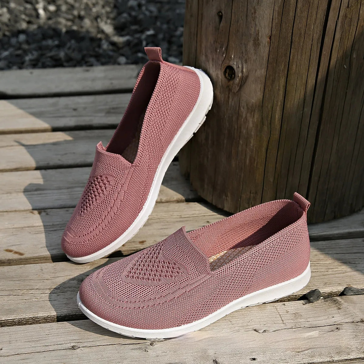 Plus size women's beige casual cloth shoes with low top, flat heel, and heart pattern.