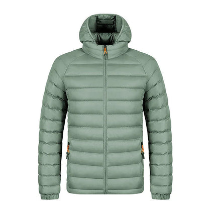 Cozy lightweight hooded jacket with pockets in various colors, perfect for men's winter fashion and outdoor activities