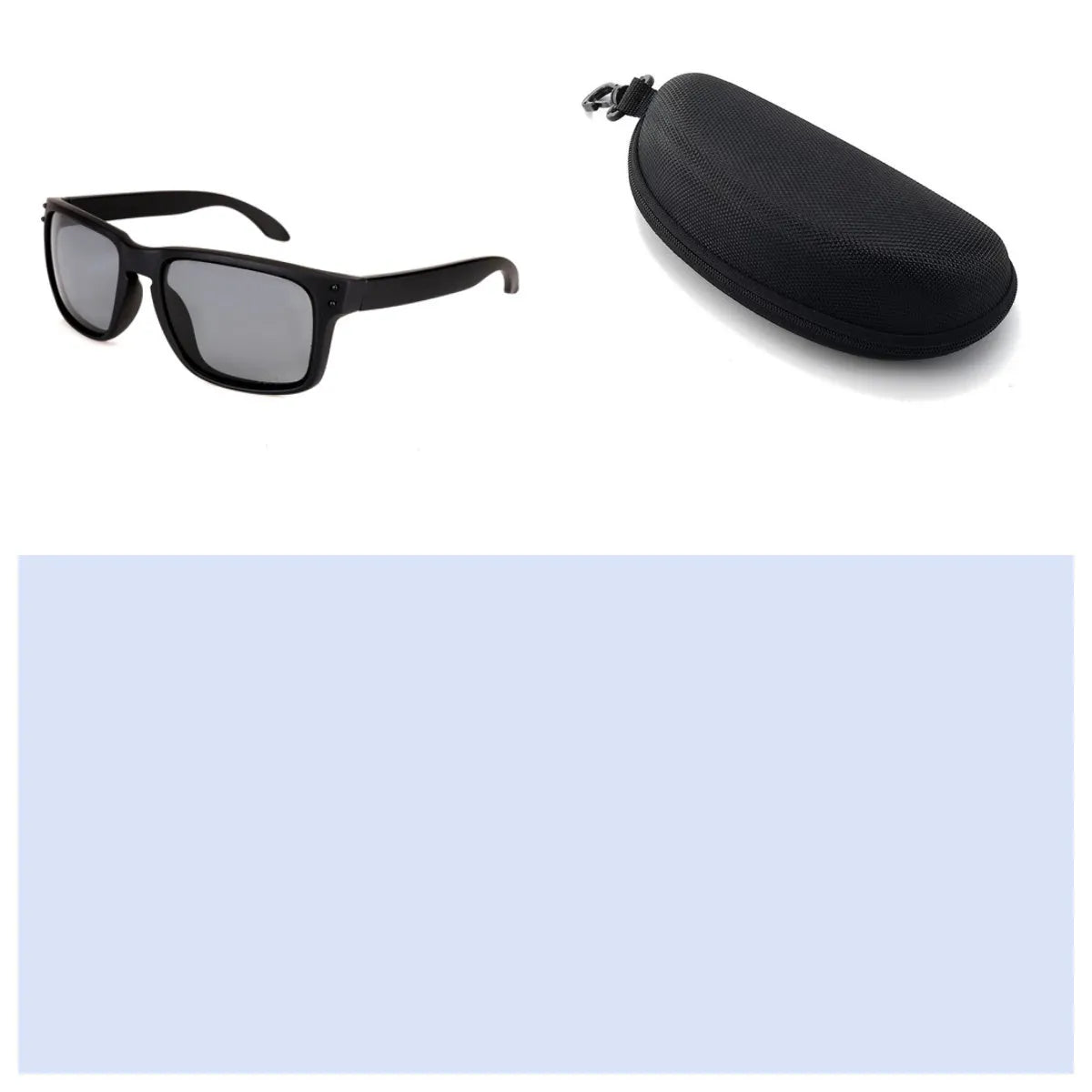 Men's sports sunglasses with polarised lenses in multiple colour options including blue, green, and grey plastic frames