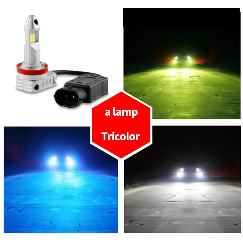 LED fog light retrofit bulb with aluminium housing for cars, motorcycles, and trucks