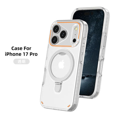 Magnetic phone case for iPhone 17 in sapphire blue, back cover with vehicle navigation support