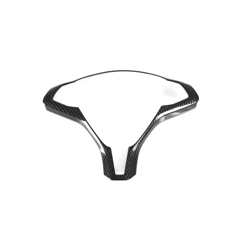 Black carbon fibre pattern steering wheel decorative trim for Tesla Model S