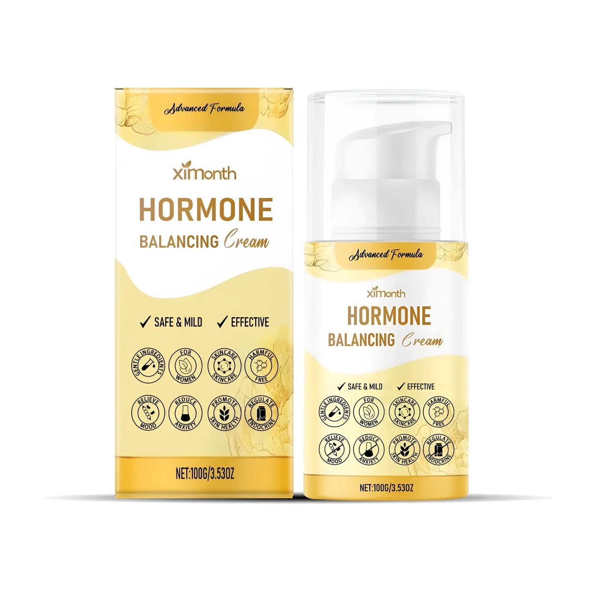 100g hormone balancing cream jar with honey and mint leaf formula for facial skincare