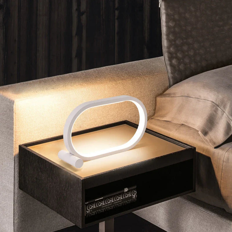 Stylish LED desk lamp with touch control and dimming functionality, perfect for modern workspaces and bedrooms