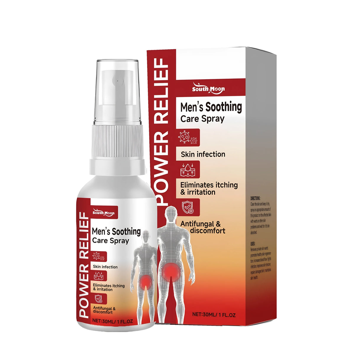 30ml mens soothing care spray bottle with spray mechanism