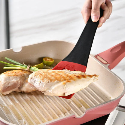 3-in-1 silicone food clip spatula for frying steak and pancakes