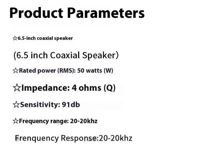 6.5-inch car subwoofer X8 electric horn speaker 12V 50W for general vehicle car audio modification