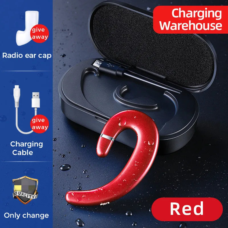 Bluetooth 5.0 headset in black, red or white with 72-hour call and music time and 1500mAh battery.