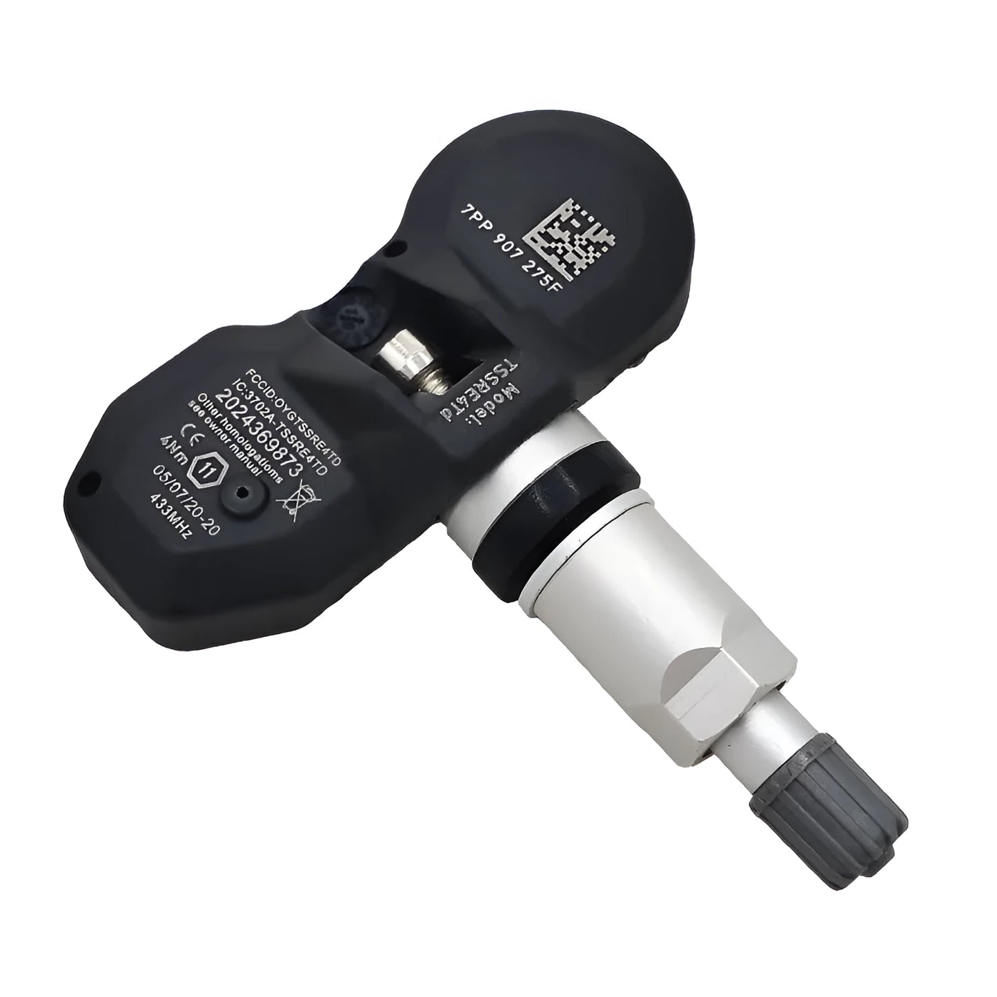 Black Audi car tyre pressure monitor with sensors and display unit