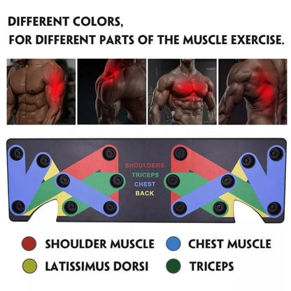 9-in-1 Push Up Rack Training Board for targeted muscle workouts