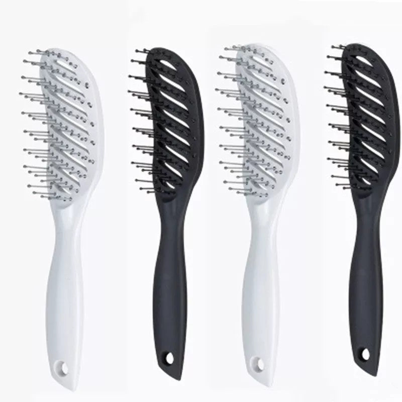 Vent Comb Hairbrush in black, white, pink, or blue with anti-static hollow design