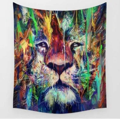 Bohemian animal print polyester tapestry suitable for wall hanging or beach use