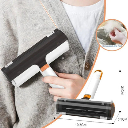 A versatile pet hair removal brush made of durable ABS material, allowing for effortless grooming and cleaning of fabrics and surfaces.