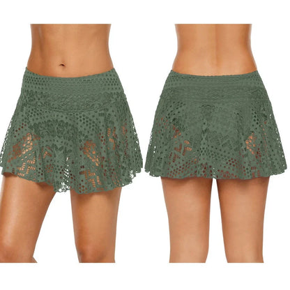 Men's lace swim trunks in polyester fabric with Asian sizing, available in army green, black, green, grey, navy, orange, white