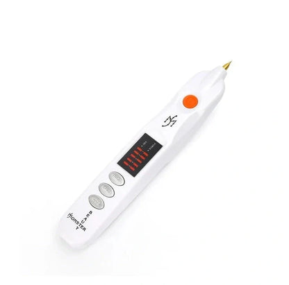 White multifunctional beauty instrument with adjustable speed settings, approximately 15cm length