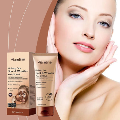 Single-use facial mask with 30g collagen and hyaluronic acid serum for wrinkle reduction
