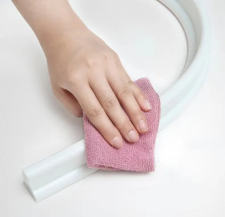 Flexible TPE waterproof strip for bathroom floor water blocking in black, grey or white colours