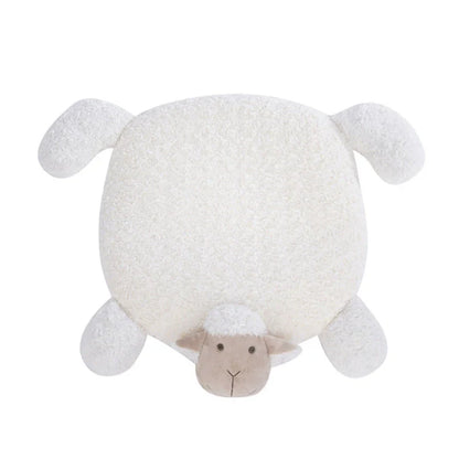 Cosy sheep-shaped plush carpet with soft, warm chenille fibres for comfortable home decor