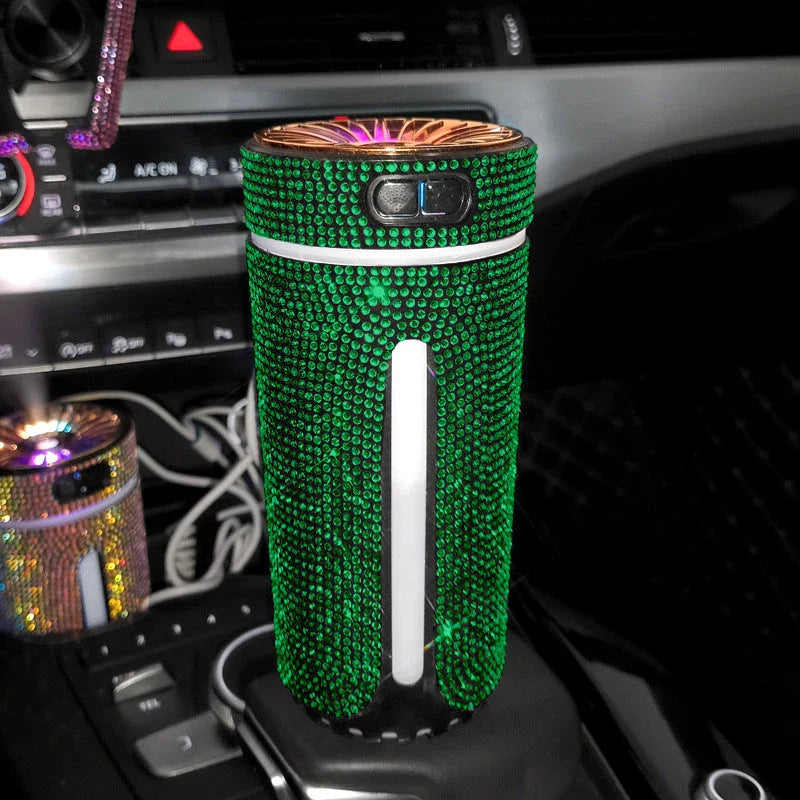 Ultrasonic Aromatherapy Car Diffuser with Colorful LED Lighting, Compact and Portable Design for In-Car Relaxation and Fragrance Enjoyment