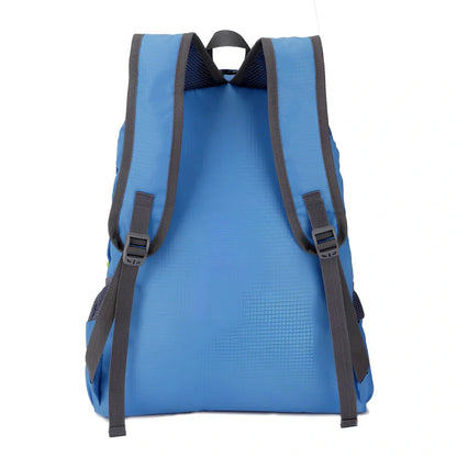 Outdoor folding double backpack in six colours with 22L capacity and waterproof nylon construction