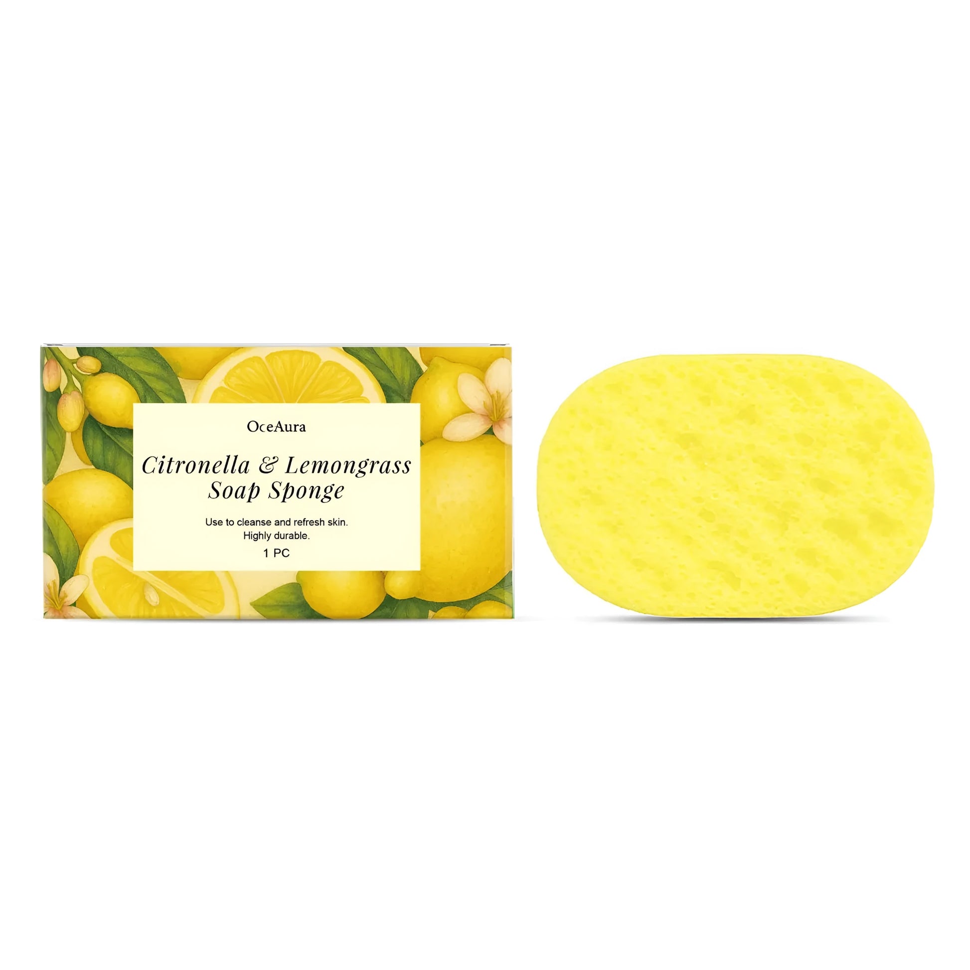 Citronella and lemongrass soap sponge made from soft PU polyester fibre