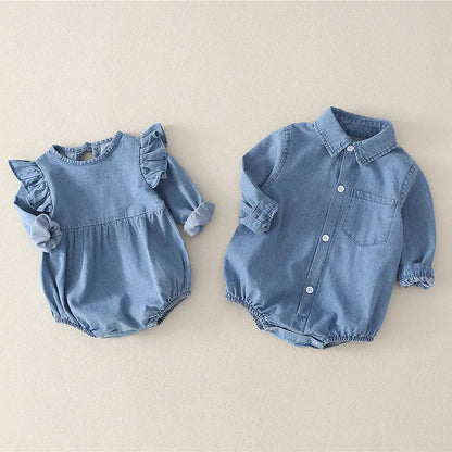 Cotton-rich baby climbing suit in Female baby or Male baby colour, height sizes 66cm to 90cm
