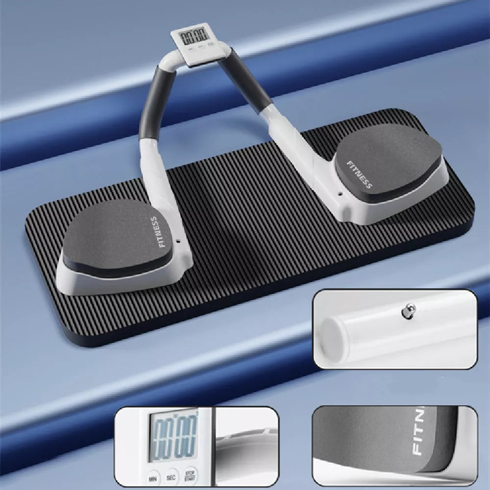 Sports Fitness Flat Support Trainer in black and white with anti-slip EVA base