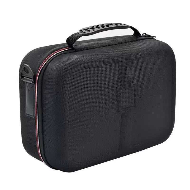 Black EVA game console accessory storage bag shown in two available sizes.