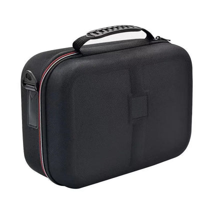 Black EVA game console accessory storage bag shown in two available sizes.