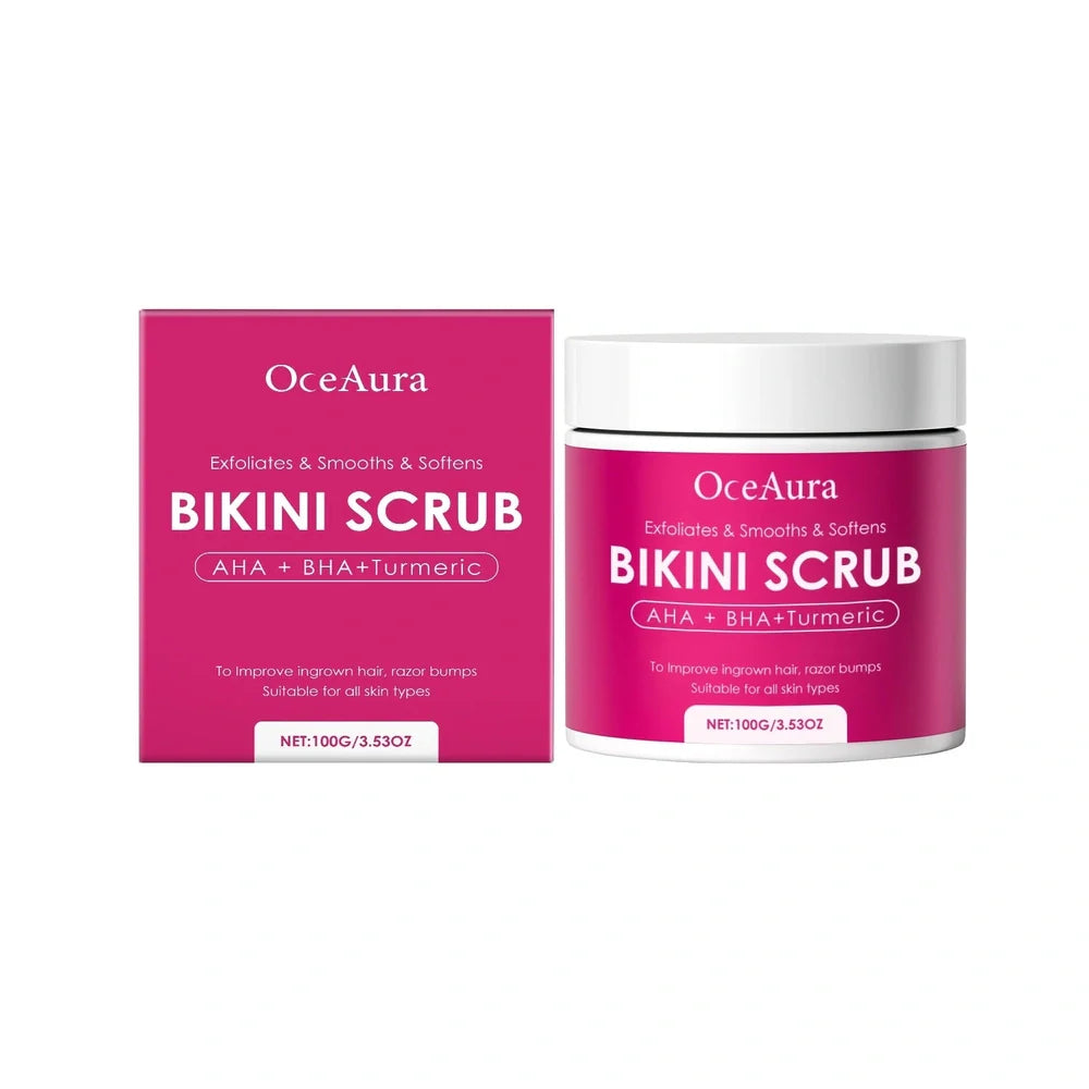 100g body exfoliating scrub container with walnut shell powder and lactic acid formula