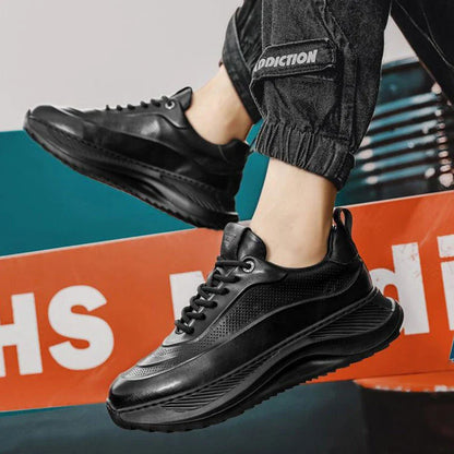 Stylish thick-sole sneakers in various colors, featuring stitching details and a lace-up design for a customizable fit