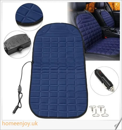 Electric heated car seat cushions in various colours, designed to keep drivers and passengers warm and comfortable during the winter months.