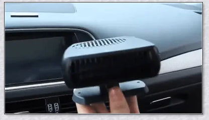 Powerful 12V plug-in car heater and defroster with flexible design and automatic safety features