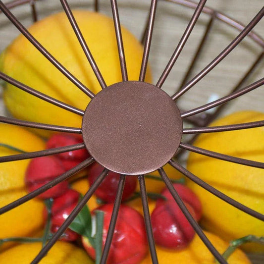 Premium iron fruit basket with sleek, modern design, perfect for storing and organising produce in the kitchen