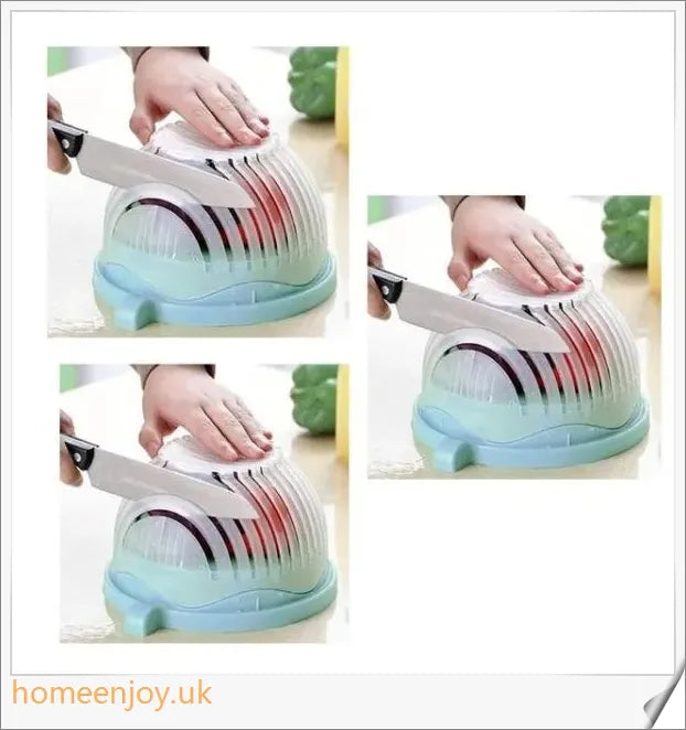 60 Seconds Salad Cutting Slicer Bowl - Versatile kitchen gadget for quick and easy salad preparation