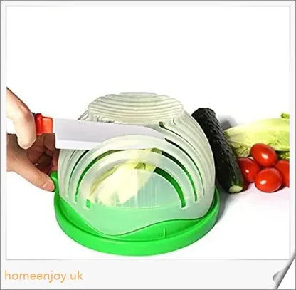 60 Seconds Salad Cutting Slicer Bowl - Versatile kitchen gadget for quick and easy salad preparation